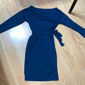 Dark teal long sleeve dress